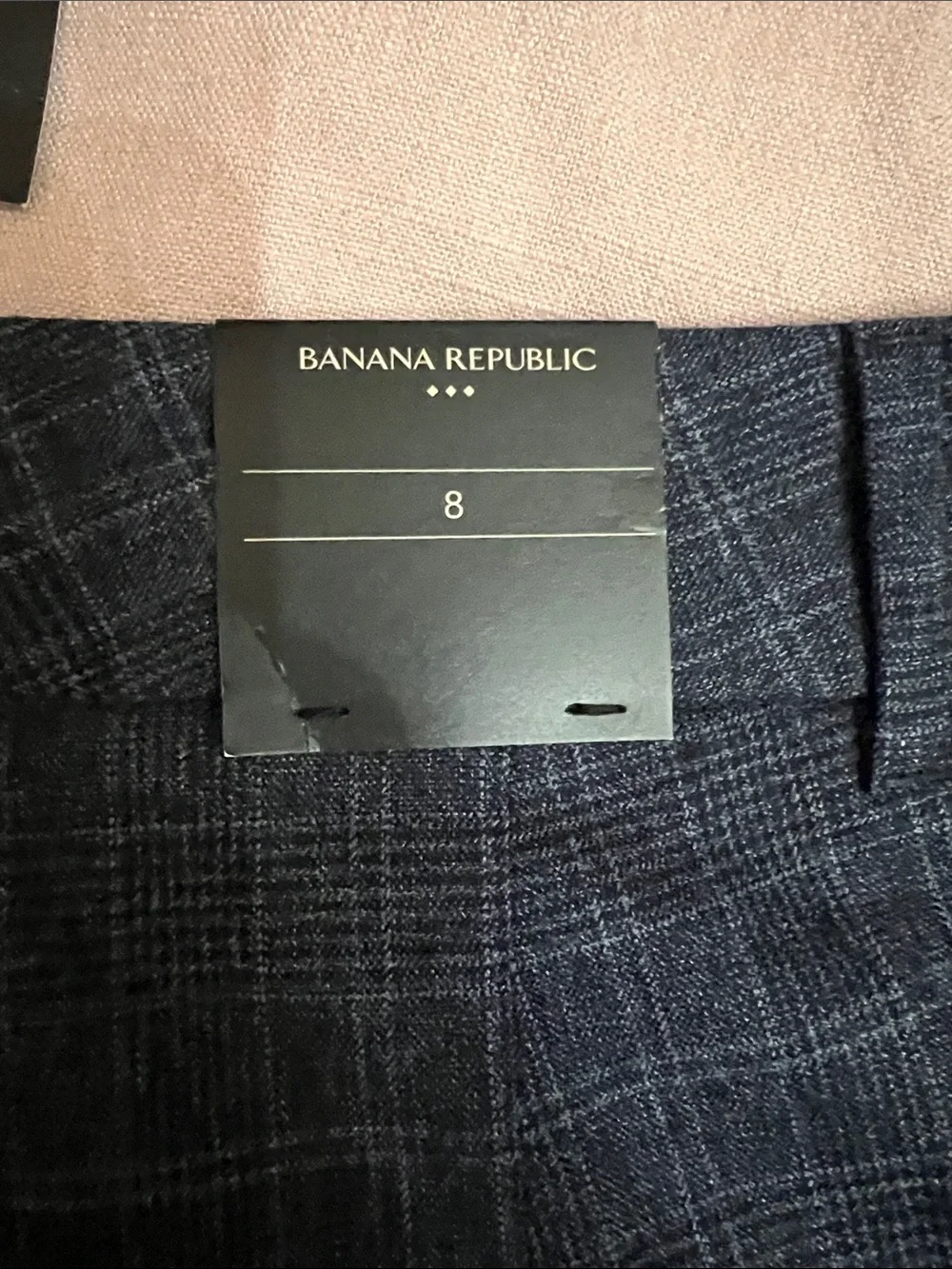 Banana Republic Dark Blue Plaid Dress Pants